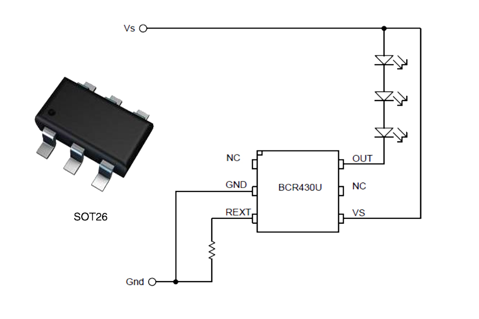 Diodes' UltraLow Dropout Linear LED Driver to Extend Lighting Strips